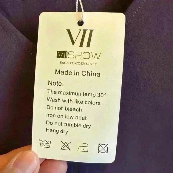 VIIShow Women’s Lightweight Purple Blouse With Tie Knot In Front - Size 2XL - Picture 7 of 10